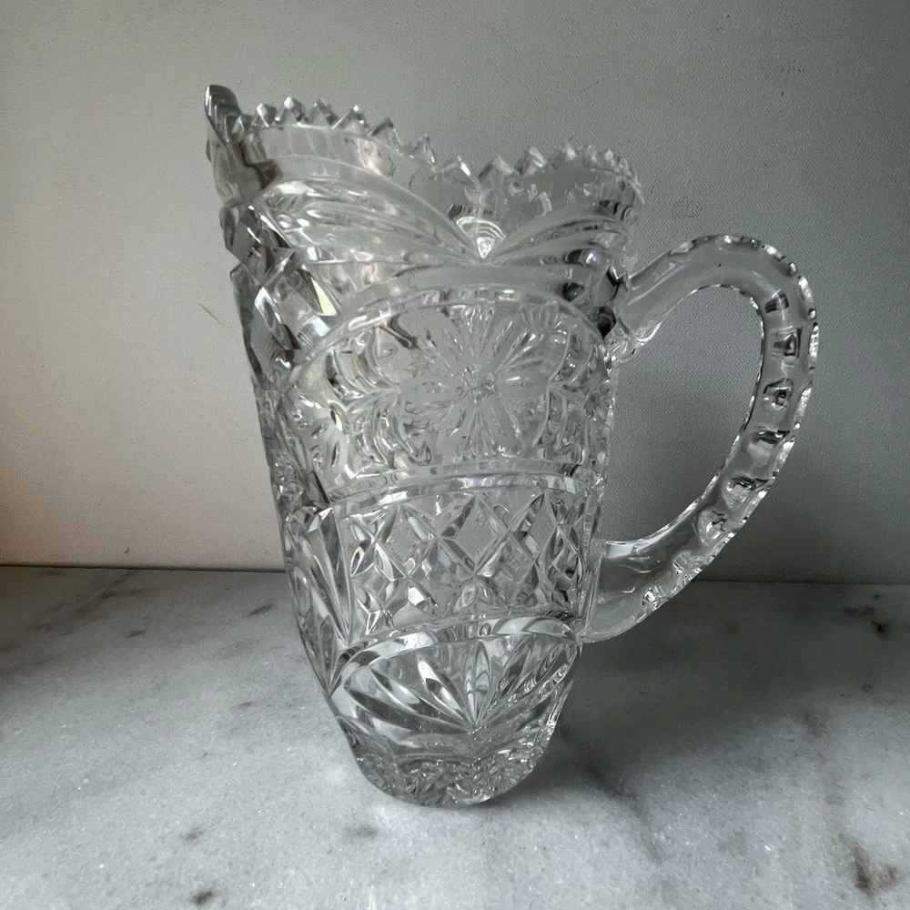Faceted Daisy Burst Pitcher